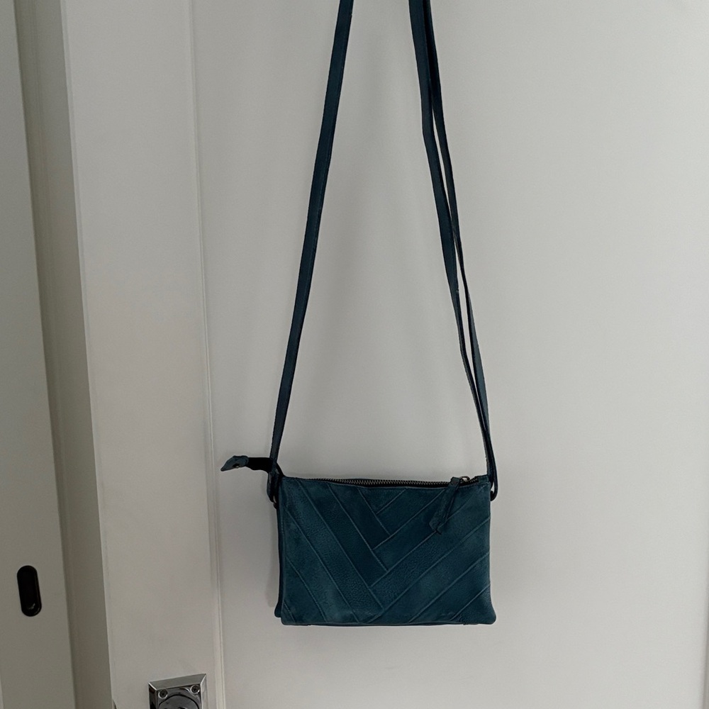 Latico Leather Blue Crossbody Bag